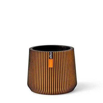 Sandbag Groove H7.2 cm zwart goud bloembpot Capi Europe - Capi europe