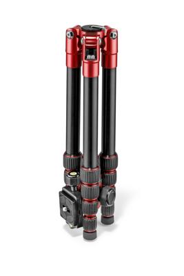 Manfrotto Element Traveller kleine aluminium 5-delige statief kit met kogelkop, element klein 56 inch, rood