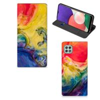 Bookcase Samsung Galaxy A22 5G Watercolor Dark - thumbnail