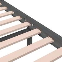 Bedframe massief hout grijs 140x190 cm - thumbnail