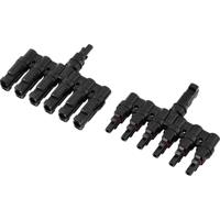 TRU COMPONENTS TC-13805808 6-voudige PV-aftakverbinderset Zwart Inhoud: 2 stuk(s) - thumbnail