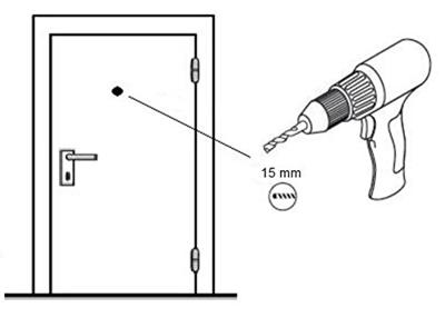 ABUS deurspion 2200 S - zichtveld 180° - Ø14 mm - deurdikte 35/53 mm - zilverkleurig