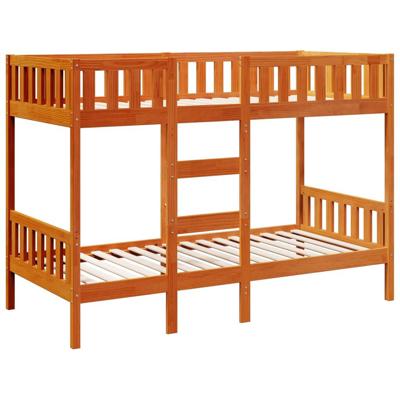 Stapelbed massief grenenhout wasbruin 90x190 cm - thumbnail