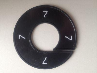 Maatring 9cm zwart/wit 7