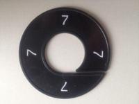 Maatring 9cm zwart/wit 7 - thumbnail