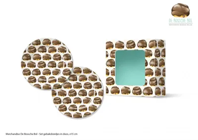 Bossche bollen gebaksbord 17cm x2 Bossche bollen gebaksbord 17cm x2