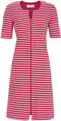 Roze badstoffen badjas streepjes