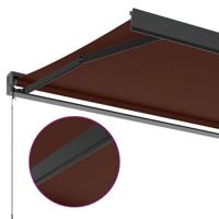 Luifel handmatig uittrekbaar 350x250 cm bruin - thumbnail