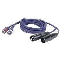 DAP FL26 verloopkabel 2x XLR male naar 2x RCA 150cm - thumbnail
