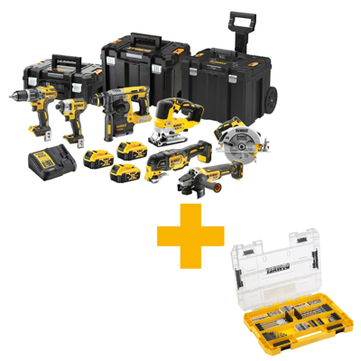 DeWalt dck755p3t | 7-delige combopack | xr 18 volt | 5,0 ah | li-ion | 3 accu's - dck755p3t-qw