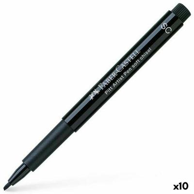 Markeerstiften Faber-Castell Pitt Artist Pen SC 199 Kalligrafie Zwart (10 Stuks)