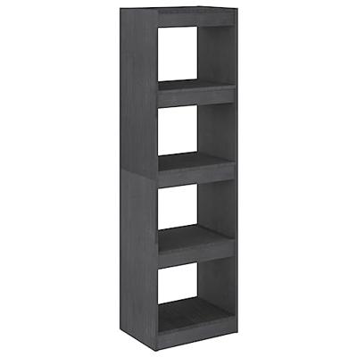 Boekenkast/kamerscherm 40x30x135,5 cm grenenhout grijs