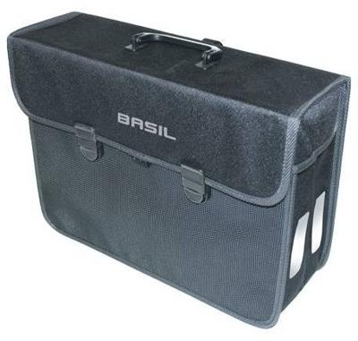 Basil malaga xl - enkele fietstas, unisex, zwart