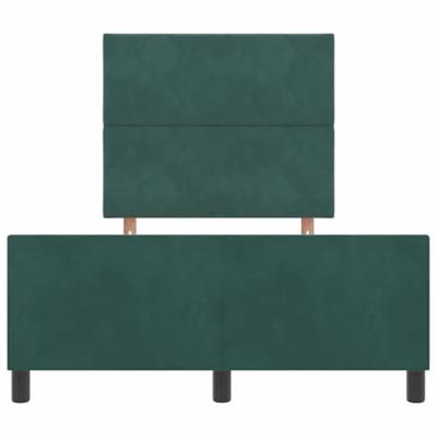 Bedframe met hoofdeinde Donkergroen 120 x 200 cm Fluweel