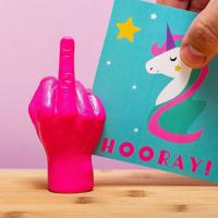 Middelvinger fotohouder - Roze - thumbnail