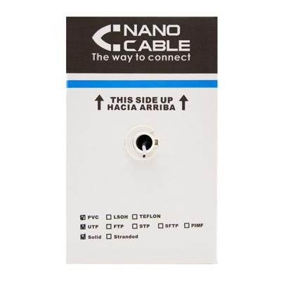 Nanocable 10.20.0904 - Ethernet-netwerkkabel spoel RJ45 Cat.6 FTP AWG24, stijf, grijs, 305 mts