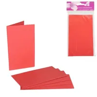 DIY menukaarten karton rood 10 x 17 cm 5 stuks | 24 stuks - thumbnail