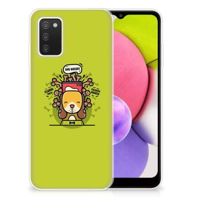 Samsung Galaxy A03S Telefoonhoesje met Naam Doggy Biscuit Samsung Galaxy A03S Telefoonhoesje met Naam Doggy Biscuit