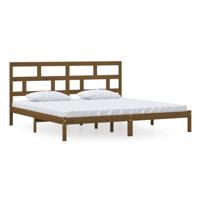 Bedframe massief grenenhout honingbruin 200x200 cm - thumbnail