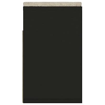 VidaXL Schoenenbank met kussen 104x30x49 cm bewerkt hout zwart