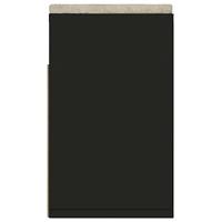 Schoenenbank met kussen 104x30x49 cm bewerkt hout zwart - thumbnail