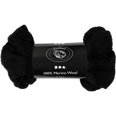 Creativ Company Merino wol, dikte 21 my, zwart, 100 gr/ 1 doos