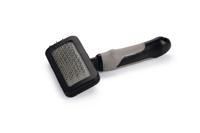 Beeztees slickerborstel - kattenverzorging - zwart grijs - medium - 18x10x3,5 cm - thumbnail