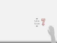 Amscan taartkaars cijfer 7 wit 13 cm | 24 stuks - thumbnail