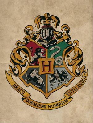 Kunstdruk Harry Potter - Hogwarts Crest 30x40cm