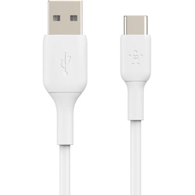 Belkin BoostCharge USB-C-kabel, USB-C/USB-A kabel, USB Type-C-kabel, oplader kabel voor iPhone 16, iPhone 15 Plus/Pro/Pro Max, Samsung Galaxy S24, Pixel, iPad Pro, Nintendo Switch en meer, 15 cm, wit