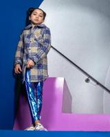 B.Nosy winter nep leren legging meisjes - paars - Luna - thumbnail