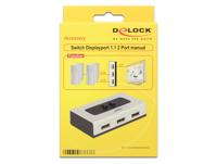 Delock 87668 DisplayPort 1.4 Switch 2 poort handleiding - thumbnail