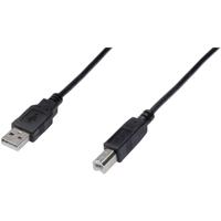 Digitus AK-300102-010-S USB-kabel USB 2.0 USB-A stekker, USB-B stekker 1.00 m Zwart - thumbnail