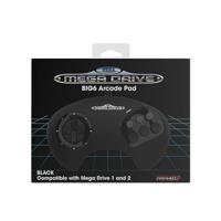 Retro-Bit - SEGA Mega Drive BIG 6 Wired Arcade Pad (Black) - thumbnail