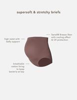 Noppies Nisa Naadloze Sensil Zwangerschapsslip Deep Taupe - thumbnail