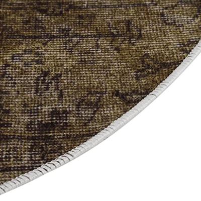 VidaXL Vloerkleed wasbaar anti-slip patchwork ø120 cm meerkleurig