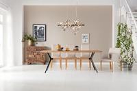 Kare Design Downtown Eettafel - L220 X B100 X H76 Cm - Walnoot - thumbnail