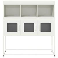 Dressoir 100,5x39x107 cm koudgewalst staal wit - thumbnail