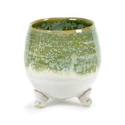 Serax Bloempot-Sierpot Crème-Olijf groen-Groen D 11.5 cm H 12.5 cm