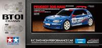 Tamiya 1:10 RC auto Elektro Straatmodel RC Peugeot 306 Maxi BT-01 Blauw Achterwielaandrijving 2,4 GHz - thumbnail
