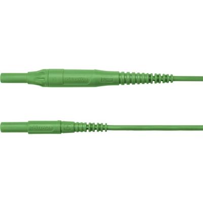 Schützinger Meetsnoer Stekker 4 mm Stekker 4 mm 200.00 cm Groen 1 stuk(s)