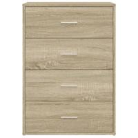 Dressoir 60x31x84 cm bewerkt hout sonoma eikenkleurig - thumbnail