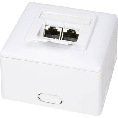 LogiLink NP0039A Netwerkdoos Opbouw (op muur) CAT 6 2 poorten Wit LogiLink NP0039A Netwerkdoos Opbouw (op muur) CAT 6 2 poorten Wit