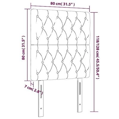 Hoofdborden 2 st 80x7x78/88 cm fluweel lichtgrijs