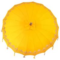 Balinese Parasol Geel (210-220) x 260 cm Katoen en massief hout - thumbnail