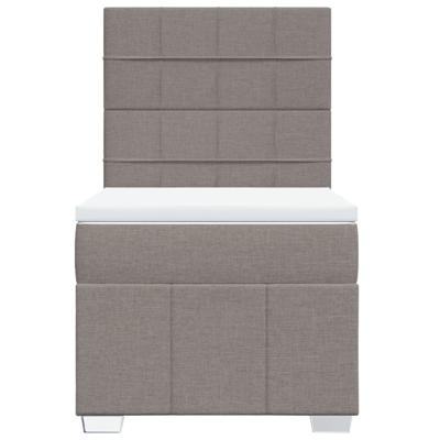 Boxspring met matras stof taupe 90x200 cm
