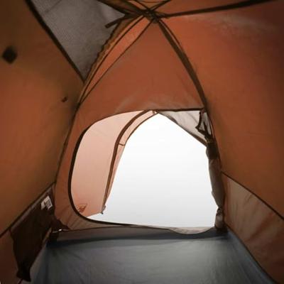 VidaXL Koepeltent 4-persoons waterdicht grijs en oranje VidaXL Koepeltent 4-persoons waterdicht grijs en oranje