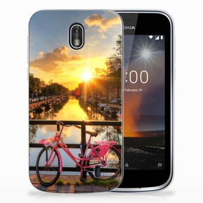 Nokia 1 | Silliconen Back Cover | Amsterdamse Grachten