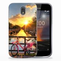 Nokia 1 | Silliconen Back Cover | Amsterdamse Grachten - thumbnail