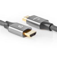 Ultra High Speed HDMI-Kabel | HDMI-Connector - HDMI-Connector | Gun Metal Grey | Gevlochten Kabel | 1,0 m - thumbnail